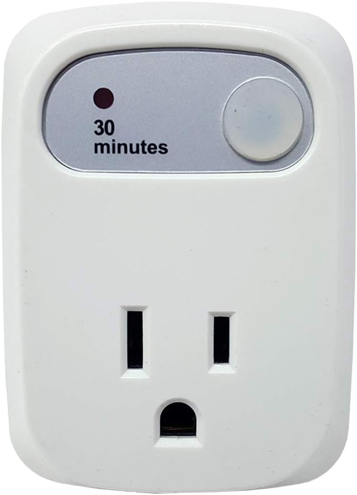 Simple Touch C30004-Single Original Auto Shut-Off Safety Outlet, 30 Minute Setting for Curling and Flat Iron Hair Straightener
