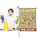 HBlife Personalized Blank Burlap Garden Flag Happy Camper Banner Lawn Yard Outdoor Seasonal Holiday DIY Flag for New Home Gift Wedding Gift Housewarming Gift Home Decor One-Sided (Set of 1)