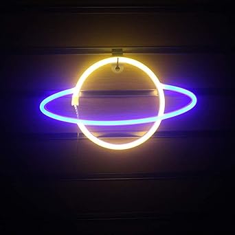 adoture planet luz de neon led para pared funciona con pilas o usb luz de neon luces led de neon lampara de nube luz para el hogar