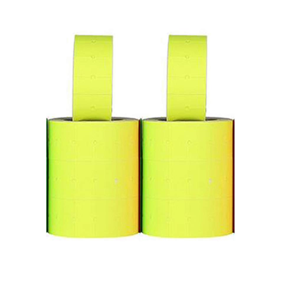 21x12MM Price Label Stickers Price Gun Labels Pricemarker Labels Labeller Paper Tag Fit for M5500，MX5500, etc (10 Rolls,Yellow)