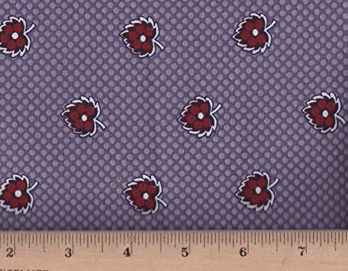 Leaves on Purple Design Sewing Fabric