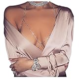 MineSign Fashion Chain Necklace Sexy Necklaces Bra Diamond Body Summer Accessories for Beach Party Dress