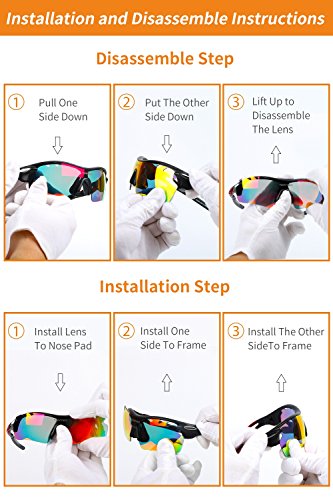image for Sports Sunglasses 2 Pairs Polarized Sports Sunglasses with 4 Interchan