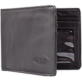 Big Skinny Men's Slimline Leather Bi-Fold Slim Wallet, Holds Up to 25 Cards