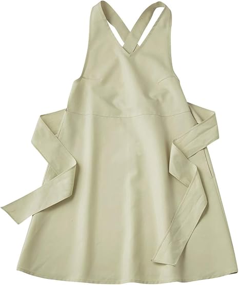 Amazon 日本製 K15 Hh エプロンストーリー 宅急便 ラッピング無料 撥水ｖネックリボンエプロン 母の日ギフト ベージュ エプロン オンライン通販