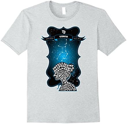 Mens Virgo Star Constellation and Virgin - Birthday Gift T-Shirt 2XL Heather Grey