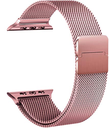 Tirnga for Apple Watch Band 42mm 38mm, iWatch Bands 38mm 42mm Milanese Loop Men Series 3 2 1 (c-38mm Rose Gold)