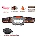 COSOOS Rechargeable Headlamp Flashlight with Carrying Case, Bright LED Headlamp with Red Light, Running Headlamp for Adults, Kids, Camping, Night Jogging, Reading, 1.3oz/38g with Lithium Battery
