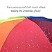 Travel Umbrella, 10 Rib Strong Enough Wind Resistant Frame, Collapsible, Compact and Durable, Lightweight and Cute (Rainbow)