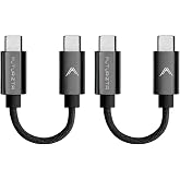 Futurizta Tech&reg; Zeus-X Short USB-C to USB-C Cable 2 Packs (0.33ft/0.1m) 60W 20V/3A Type-C Fast Charging Cable QC3.0 QC4.0 Compatible with Samsung, Google Pixel, iPad Pro, DAC, SSD