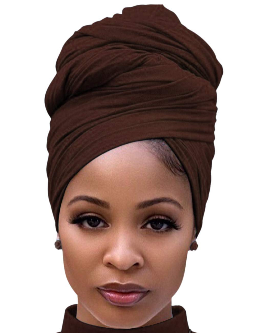 DRESHOW Hair Wrap for Black Women with Natural Hair Large Stretch Soft Edge Scarves for Braids Dreadlocks