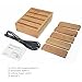 MAXGADGET Bamboo USB Charging Station Dock Detachable 24W 4-Port USB Charging Station & Organizer and USB Charging Dock Desktop Multiple USB Charger Cell Phone Docking Station for Smartphones,Tablets