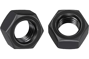 Kozelo 5pcs Hex Nuts - [1/2"-13] Carbon Steel (Grade 8) Hardware Standard Inch Coarse Thread Metal Nuts for Heavy Structural 