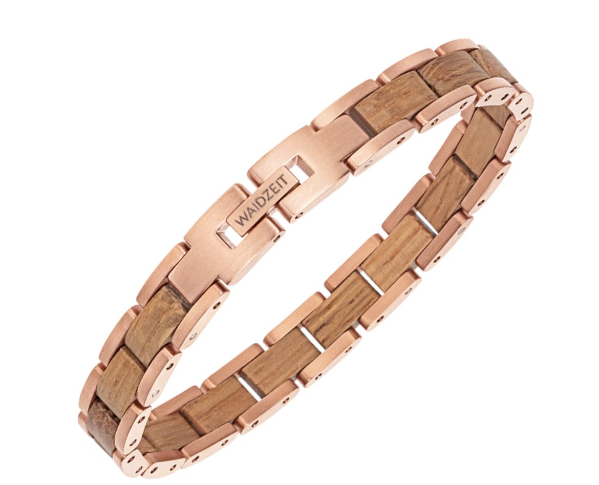Waidzeit EL_R03 Women's Bracelet Barrique Wood Rose Brown 20 cm, 20 cm, Wood