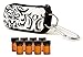 Stylish Essential Oil Key Chain with 8 5/8 Dram (2 ml) Vials and Blank Labels - Fits Easily in a Purse or Makeup Bag - Carry Your Favorite Essential Oils Everywhere You Go! (Black/White Windsor)