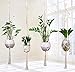 Luxbon 4Pcs Macrame Plant Hanger Handmade Woven Cotton Plant Holder Wall Hanging Planter Basket for Indoor Outdoor Garden Patio Balcony Ceiling Decorations, 4 Legs 40 Inch