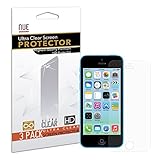IPHONE 5C SCREEN PROTECTOR, Nue Design Cases TM iPhone 5c Screen Protector Anti-Glare, Anti-Scratch, Anti-Fingerprint HD Clear Film (Invisible) [3 PACK]