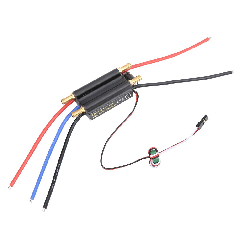Dilwe RC Boat ESC, 30A Waterproof Brushless ESC 2-4S Electric Speed Controller - Lightweight & & Portable - Upgrade Replacement Accessory for RC Boat