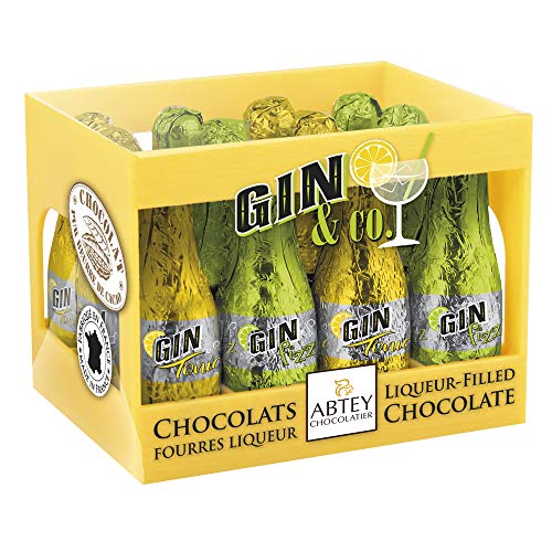 Abtey Chocolatier Crate of 12 Gin Fizz and Tonic Liqueur-Filled Chocolate 108g