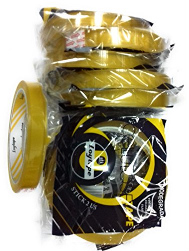 Loytape - 12 mm X 40 M Biodegradable Transparent Cellulose/Cellophane Self Adhesive Stationery Gummed Tape- Box of 12 Rolls