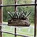 Window Garden Natural Elements Log Planter (Trunk) – Realistic Woodland-Themed with Intricate Weathered bark Detail. Grow Small Succulents, Cactus, African Violets. Striking in Any décor.