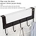 Rongyuxuan Over The Door Hook Hanger, Door Coat Hanger Organizer Rack for Clothes, Coat, Hat, Belt, Towels, Stylish Door Clothes Hanger for Bedroom, Cloakroom, Bathroom - 5 Hooks, Brushed Aluminum