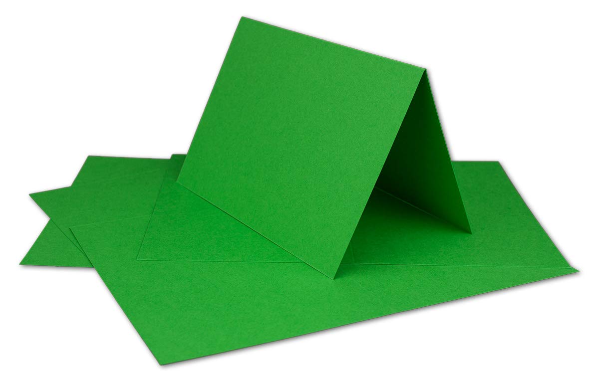 COLOURS 4-YOU by Glüxx-Agent 25 DIN A6 folding cards green - cards to design yourself 14.8 x 21 cm - folding cards with 160 g/m² - Colours-4-you by Glüxx Agent