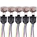 ESUPPORT Car Relay 12v 80a Spdt 5pin Socket Pack of 5
