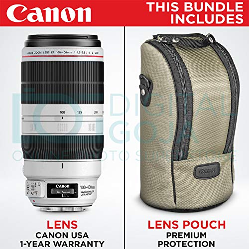 Canon EF 100-400mm f/4.5-5.6L is II USM Lens with Altura Photo Complete Accessory and Travel Bundle