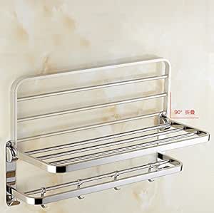 Toallero acero inoxidable 304 baño estante baño perchero plegable de metal toallero 50cm