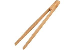 Toaster Tongs, Toast Tongs, Made of Pure Natural Bamboo, no Paint Coating, Strong Grip (1pcs)