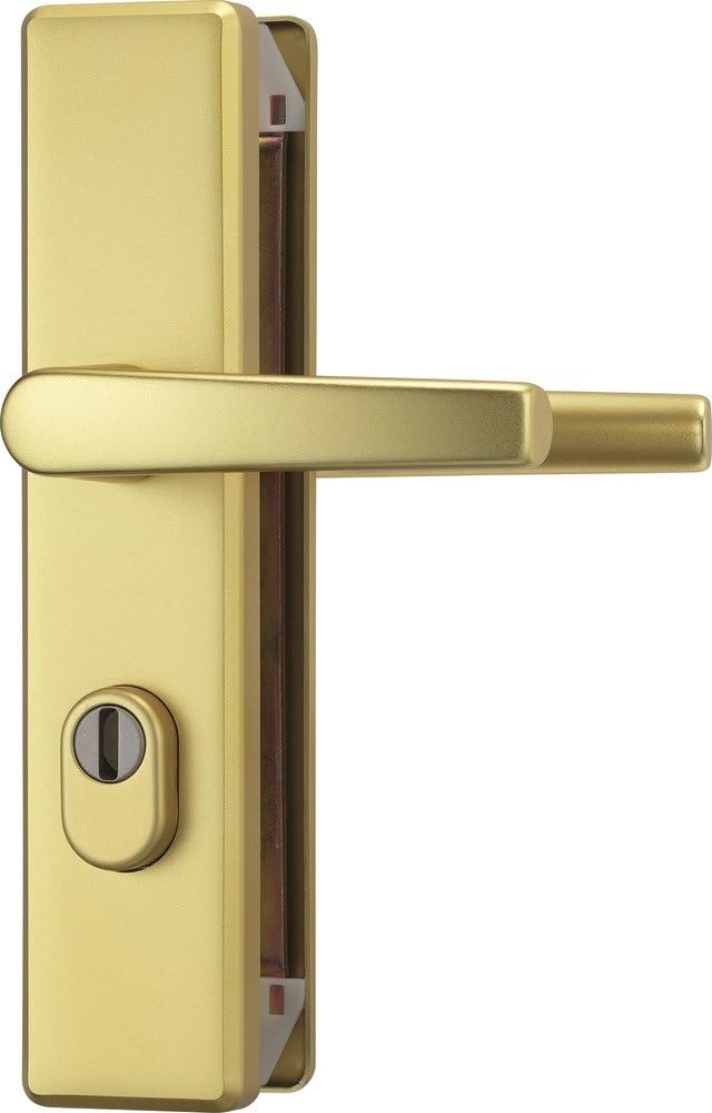 Reversible with Lever Handle EK Protective Fitting Fetch KLZS714 F3 Cylinder Protection, Angled, 08421, F3 Brass