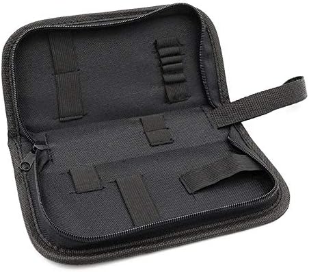 Small Portable Canvas Bag Storage Case Professional Watchmaker Watch Repair Tool Kit Bag with Zipper, 20x10x5cm