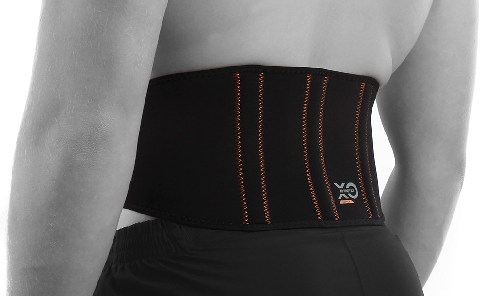 XO Kinetics - Premium Lower Back Lumbar Support Belt Brace - Best for Sport or Work related low back pain - Comfortable Adjustable Lightweight design suitable for Men & Women. 36-41 inch