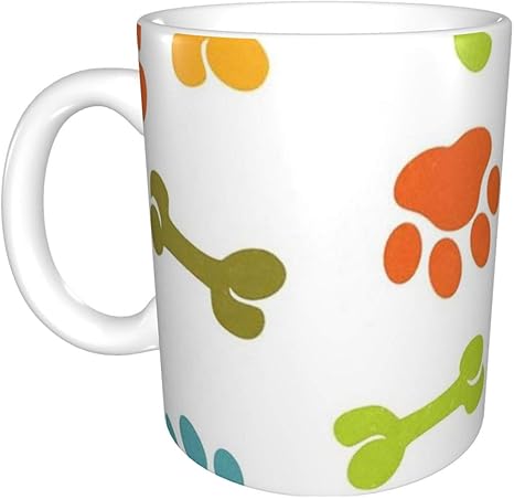 Amazon マグカップ かわいい犬の爪 牛乳 コーヒーカップ ビッグマグ 330cc 白 無地 電子レンジ温め 食洗機対応 陶器 おしゃれコップ おもしろ かわいい 人気 景品 マグ 贈答品 男性 女性 子ども用コップ オンライン通販