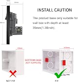 CNBINGO 5 Pack Double Switched Power Socket with Dual USB Type A C Black 13A view 3