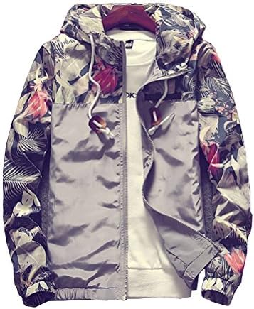 Banana Bucket Floral Bomber Jacket Men Hip Hop Slim Fit Flowers Bomber Jacket Coat Men's Hooded Jackets
