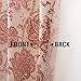 jinchan French Door Curtain for Door Winow Paisley Scroll Printed Linen Glass Door Curtain 72 inch Long Door Panel Rod Pocket Light Filtering Door Drape Tieback Included 1 Panel Terra on Beige