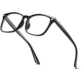 aisswzber Unisex Stylish Square Non-Prescription Eyeglasses Clear Lens Glasses