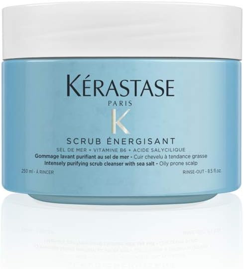 Kérastase Fusio Scrub, Nourishing and Energising Cleansing Treatment, For Oil-prone Hair and Scalp, With Sea Salt Minerals