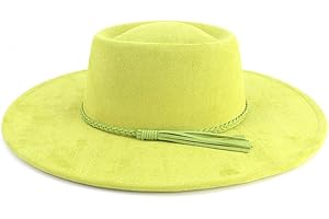LIDHAY Wide Brim Fedora Hat for Men Women Big Rancher Felt Hat Pork Pie Jazz Hat
