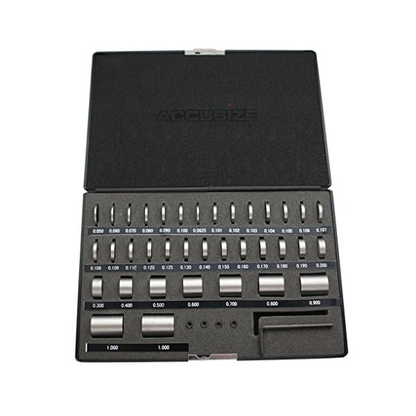 Accusize - 36 Pcs/Set Steel Space Block Set In Fitted Case, #EC04-7001