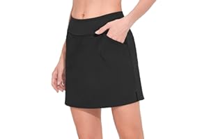 M MOTEEPI 16" Golf Skirt for Women Tennis Skirt with 4 Pockets High Waisted Athletic Skorts Skirts