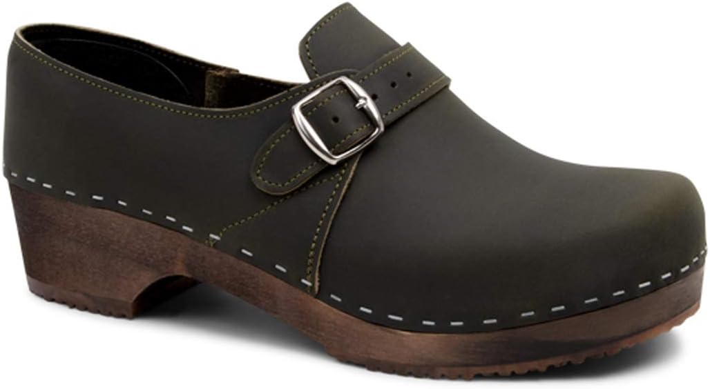 Swedish Handmade Wooden Closed Back Clogs | Gunnar