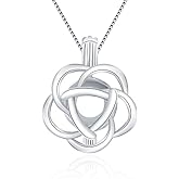 LGSY Rose Cage Pendants for Pearl Jewelry Making Sterling Silver, Design Pearl Cage Pendants for Women