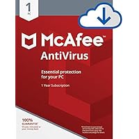 McAfee AntiVirus Protection|Internet Security|1 PC|1 Year Subscription|PC Download  | 2019 Ready