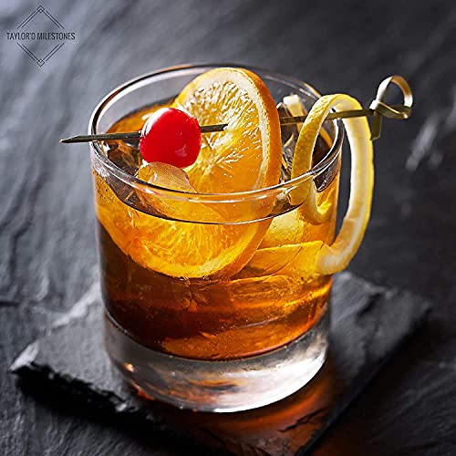 Modvera Old Fashioned Whiskey Drinking Glasses Set of 6 12 Oz Lowball