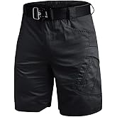 Tactical Work Shorts for Men Outdoor Casual Military Combat Hiking Cargo Shorts with Multi-Pocket (No Belt)