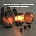 MAYMII·HOME 5-8 lbs Very Rare Natural Grey Gray White Himalayan Rock Salt Lamp Night Light with Real Rosewood Base, UL Listed Dimmer Control, Electric Wire & Bulb