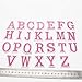26pcs Pink Alphabet Letter Patches Embroidered Iron On Applique for Clothing Badges Style 6 40x51mm